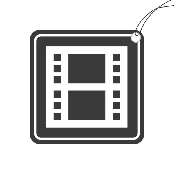 Icona illustrata isolata su uno sfondo - Film Reel — Vettoriale Stock