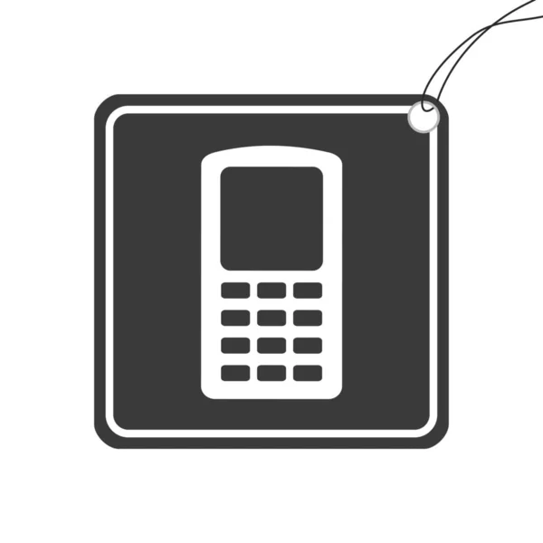 Icono ilustrado aislado en un fondo - Walkie teléfono móvil — Vector de stock