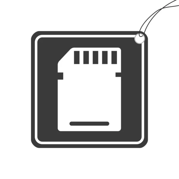 Ilustrowana ikona izolowane na tle-karta pamięci — Wektor stockowy