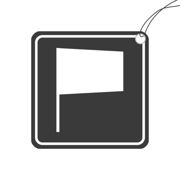 Ícone Ilustrado Isolado em Fundo Bandeira do Arco Inferior — Vetor de Stock