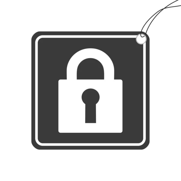 Geïllustreerd pictogram geïsoleerd op een achtergrond-Lock — Stockvector