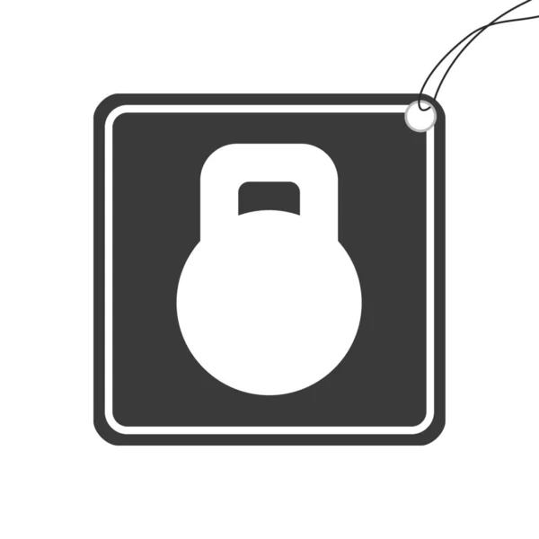 Icono ilustrado aislado sobre un fondo - Kettle Bell — Vector de stock