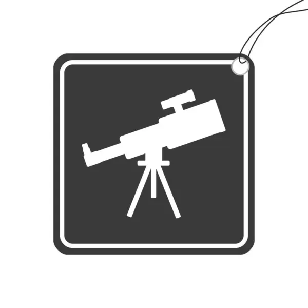 Icono Ilustrado Aislado sobre un Fondo - Gran Telescopio — Vector de stock