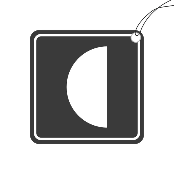 Icono ilustrado aislado en un fondo - Last Quarter Moon — Archivo Imágenes Vectoriales