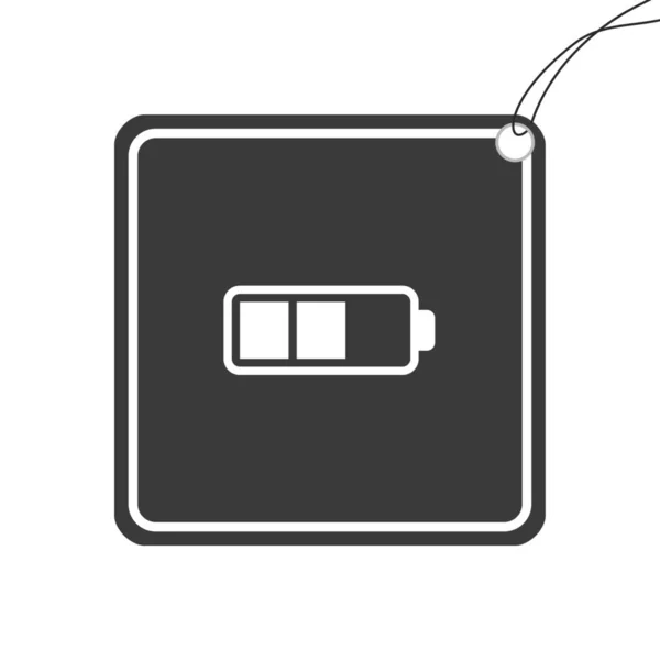 Ícone ilustrado isolado em um fundo meia bateria — Vetor de Stock
