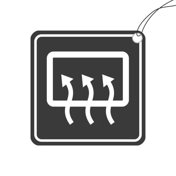Ícone Ilustrado Isolado em Fundo - Janela traseira aquecida D — Vetor de Stock