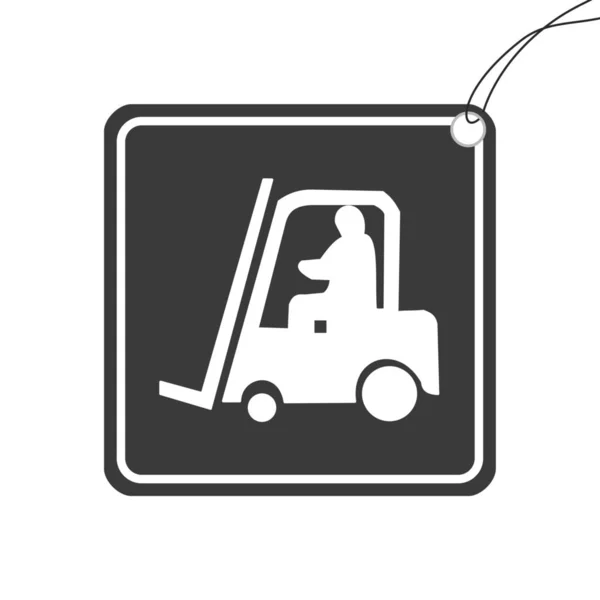 Illustrated Icon Isolated on a Background - Fork Lift Truck — Stock Vector