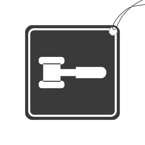 Geïllustreerd icoon geïsoleerd op een achtergrond-hamer — Stockvector