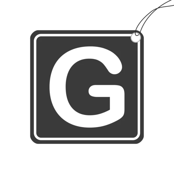Ilustrowana ikona izolowane na tle-G — Wektor stockowy