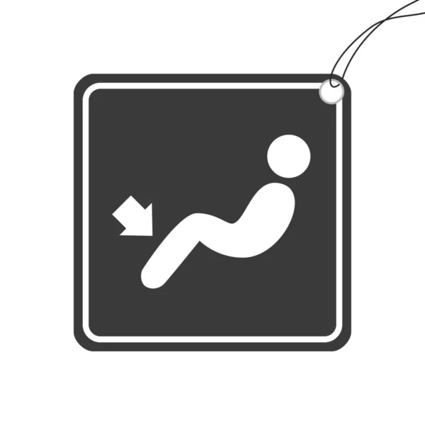 Icône illustrée isolée sur un fond - Ventilateurs de pied bien — Image vectorielle