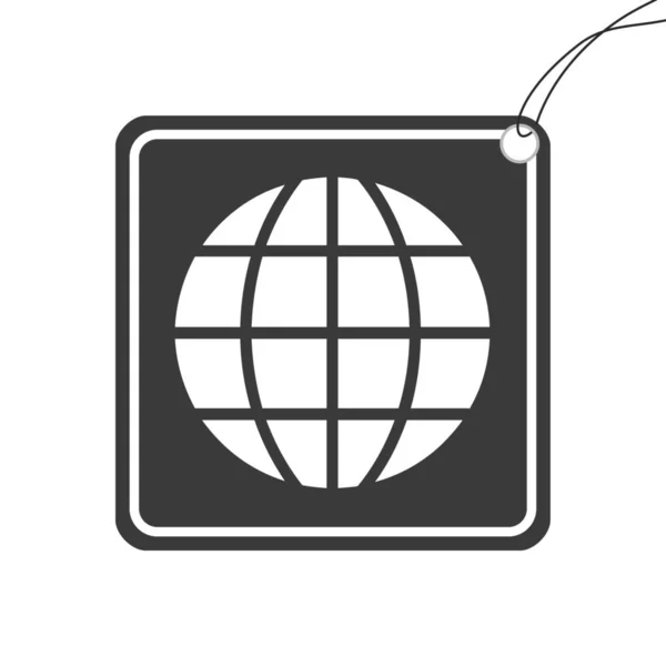Icono ilustrado aislado sobre un fondo - Globo rellenado — Vector de stock