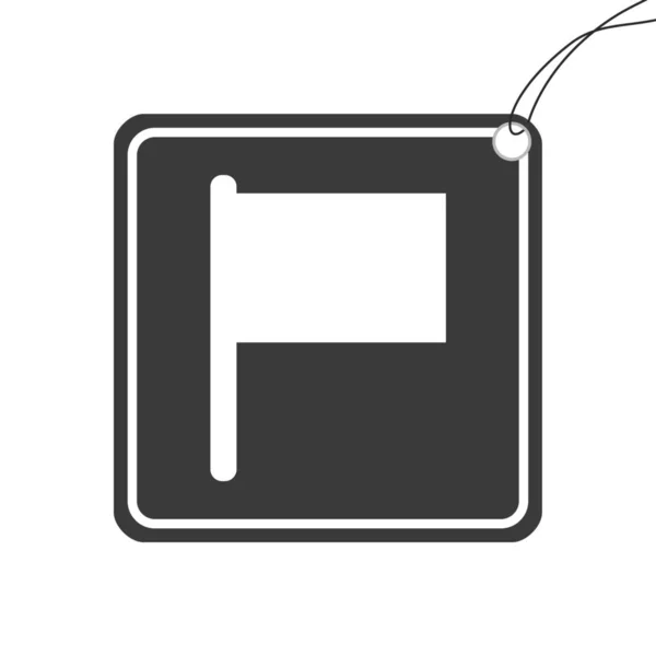 Icono ilustrado aislado sobre un fondo - Bandera — Vector de stock
