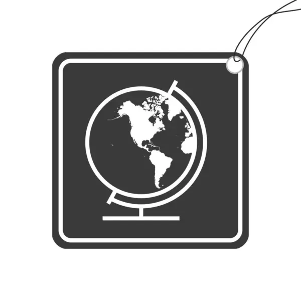 Icona illustrata isolata su uno sfondo - Globo Nord America — Vettoriale Stock