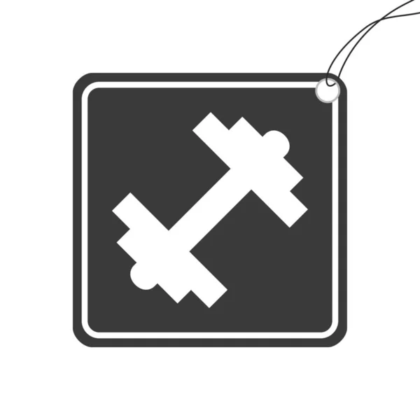 Geïllustreerd icoon geïsoleerd op een achtergrond-Dumbbell — Stockvector