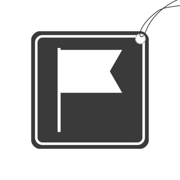 Ілюстрована ікона ізольована на тлі - вирізати прапор — стоковий вектор