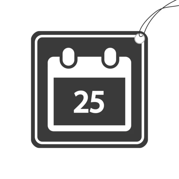 Icono ilustrado aislado en un fondo - Calendario diario — Vector de stock