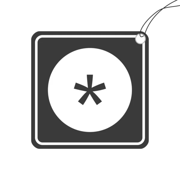 Icône illustrée isolée sur un fond - Cercle Asterisk Fill — Image vectorielle