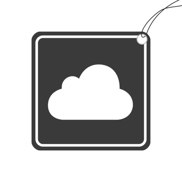 Icono ilustrado aislado sobre un fondo - Nube — Archivo Imágenes Vectoriales
