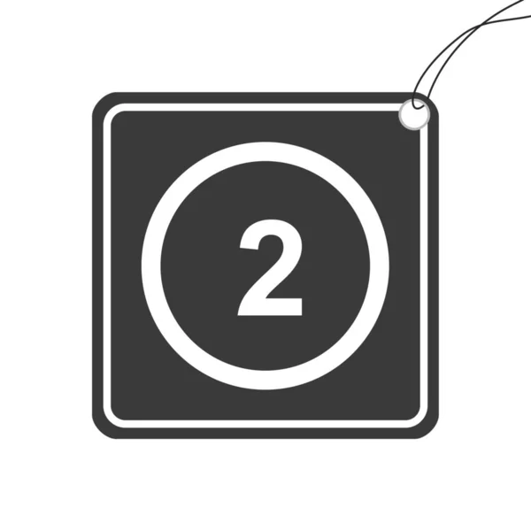 Icono ilustrado aislado sobre un fondo - Esquema del círculo 2 — Vector de stock