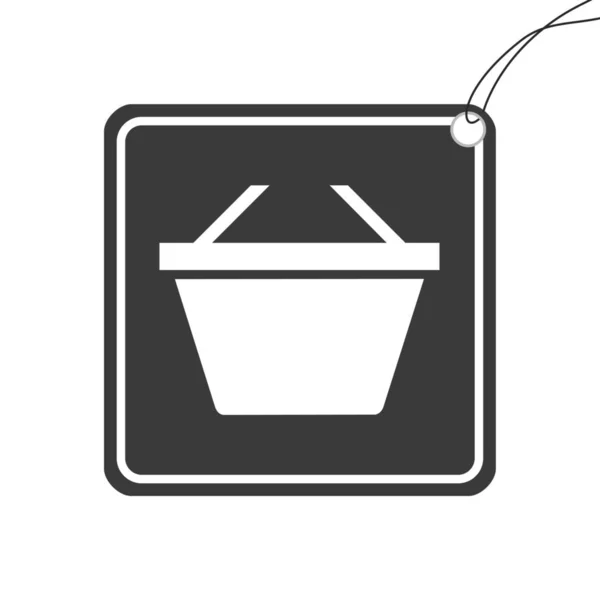 Icône illustrée isolée sur un fond - Panier — Image vectorielle