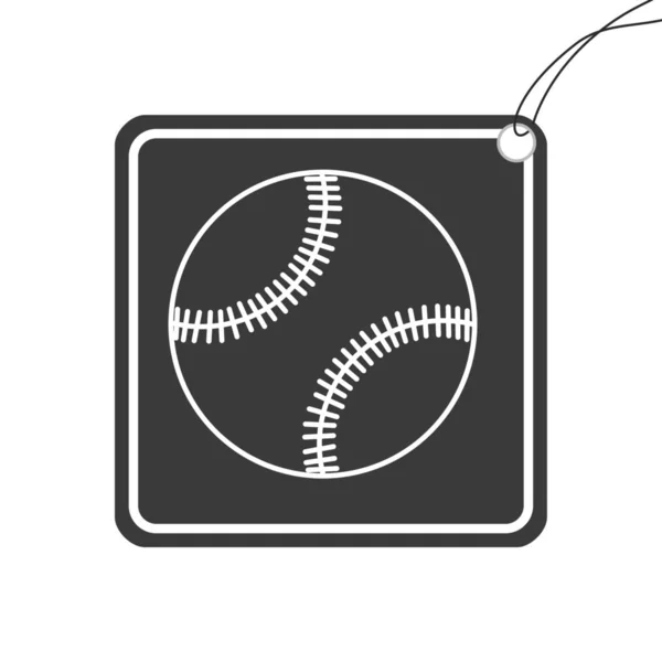 Icône illustrée isolée sur un fond - Baseball — Image vectorielle