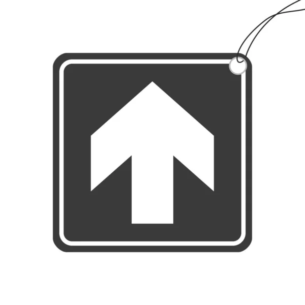 Icon isoliert auf einem Hintergrund - Pfeil nach oben — Stockvektor