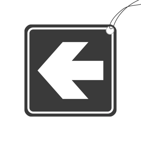 Illustrerad ikon isolerad på en bakgrund-pil vänster — Stock vektor