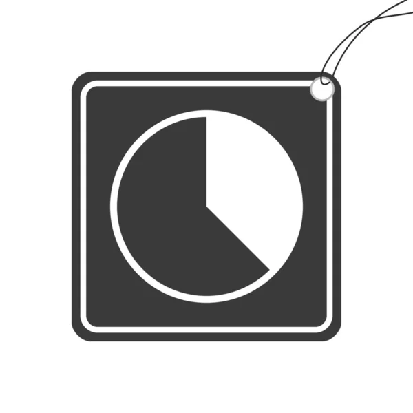 Icon isoliert auf einem Hintergrund - 37 Prozent Tortendiagramm — Stockvektor