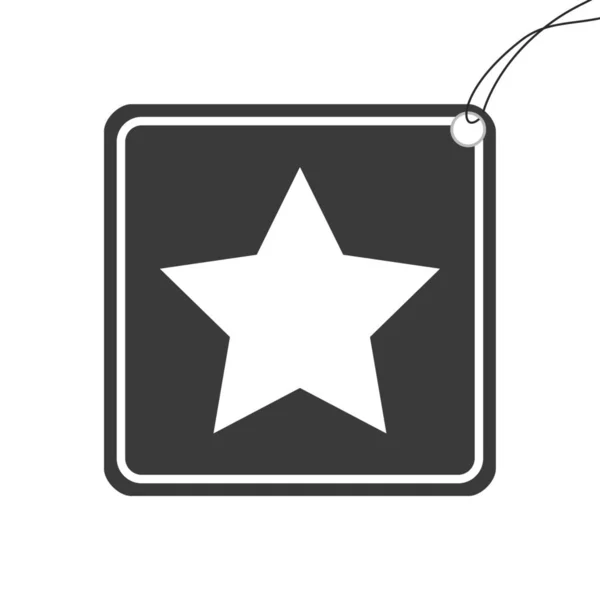 Illustrerad ikon isolerad på en bakgrund-5 spetsig stjärna — Stock vektor