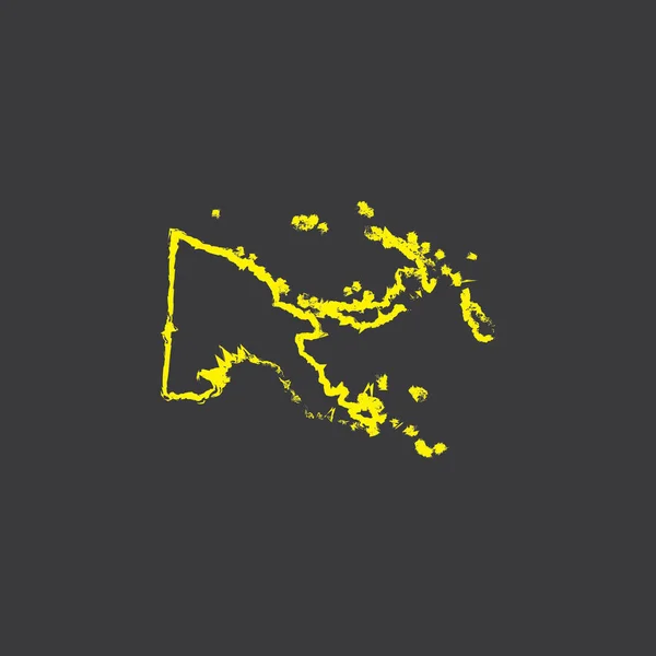 巴布亚新几内亚 形状插图在黑色背景 — 图库矢量图片