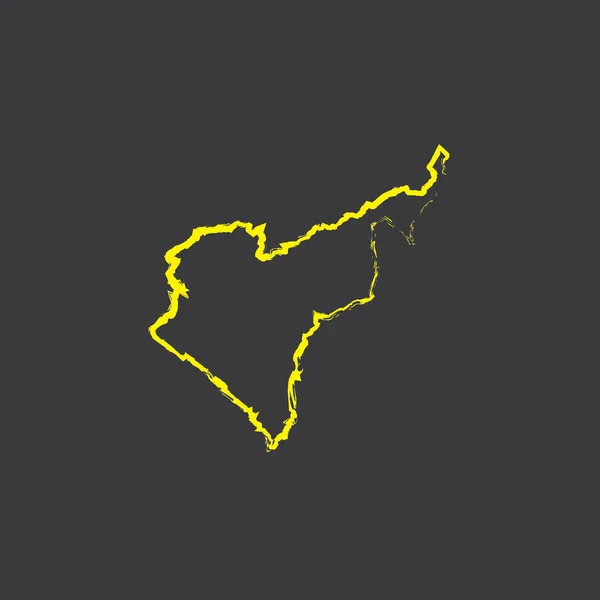 喀麦隆国家形状插图在黑色背景 — 图库矢量图片