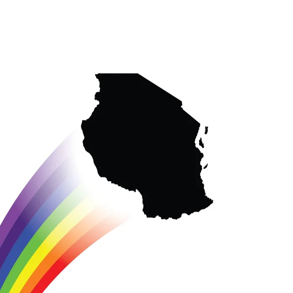 Σχήμα χώρας απεικόνιση της Τανζανίας — Διανυσματικό Αρχείο