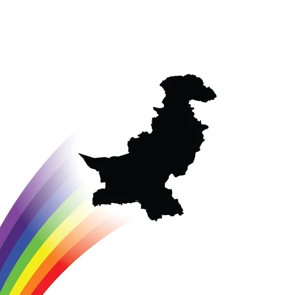 Illustration en forme de pays du Pakistan — Image vectorielle