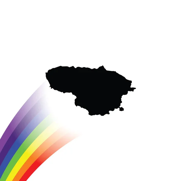 리투아니아의 국가 모양 그림 — 스톡 벡터