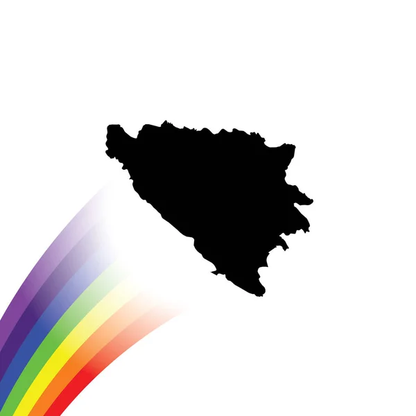 ボスニアの国の形のイラスト — ストックベクタ