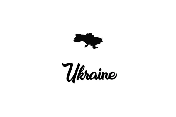 Country Shape Illustration of Ukraine — Stock Vector