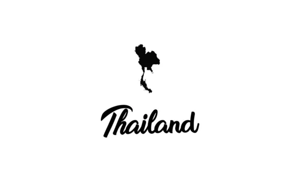 Country Shape Illustration of Thailand — Stock Vector