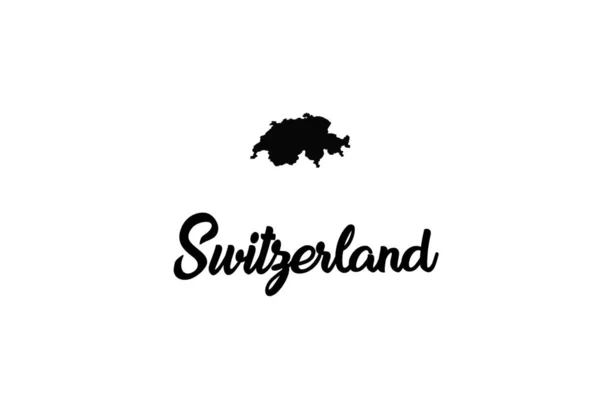 Ilustración de Suiza en forma de país — Vector de stock
