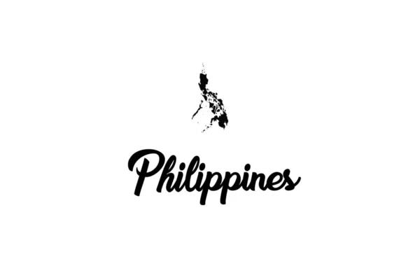 フィリピンの国の形のイラスト — ストックベクタ