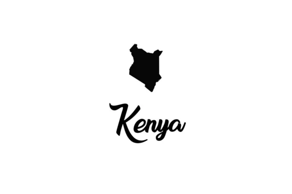 Forma del paese Illustrazione del Kenya — Vettoriale Stock