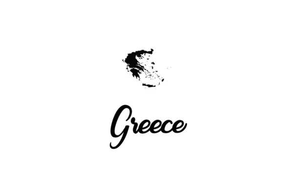 Illustration de la forme du pays de Grèce — Image vectorielle