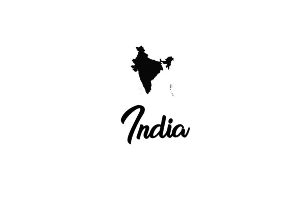 รูปแบบประเทศ ภาพประกอบของอินเดีย — ภาพเวกเตอร์สต็อก