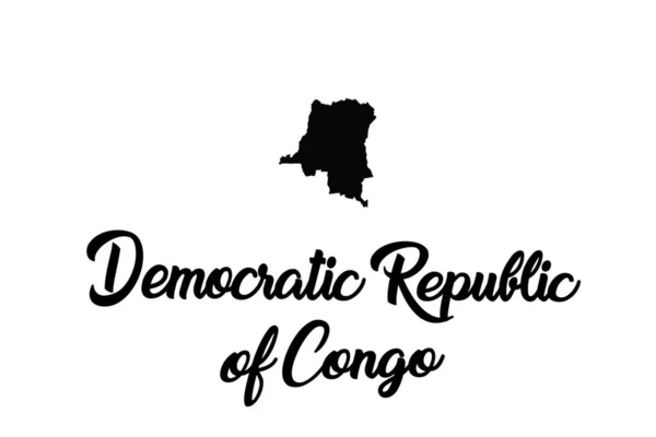 Country Shape Illustration of Democratic Republic of Congo — Stock Vector