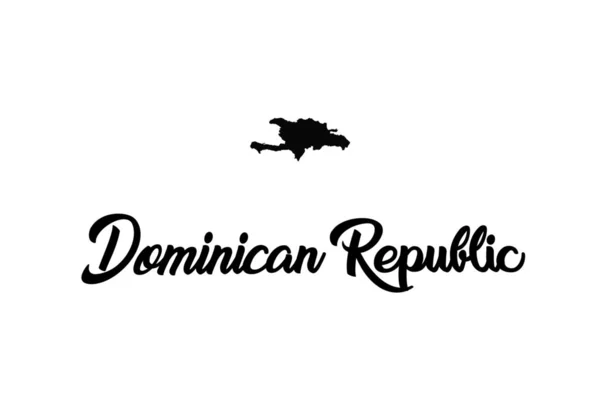 Ilustración de la forma de país de República Dominicana — Vector de stock