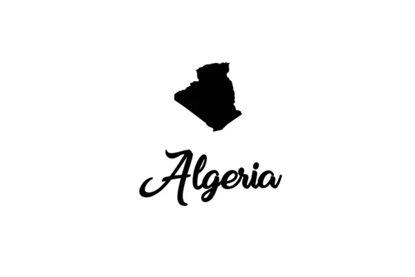 Land Shape illustration av Algeriet — Stock vektor