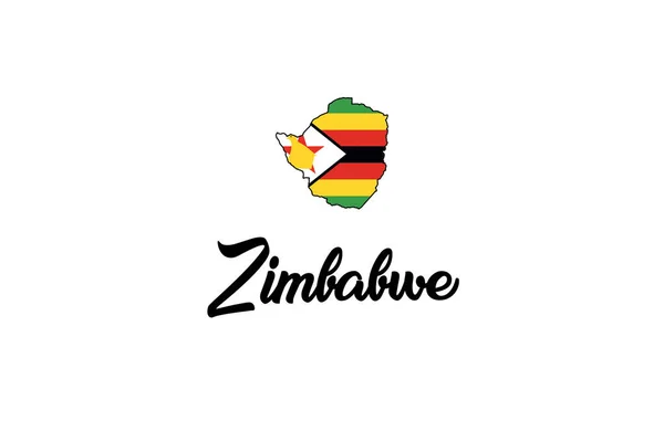 Land Shape Illustrasjon av Zimbabwe – stockvektor