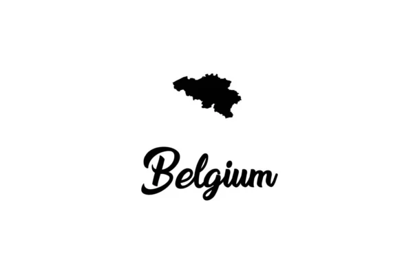 Forma del paese Illustrazione del Belgio — Vettoriale Stock