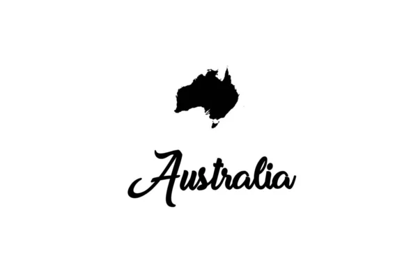 Forma del paese Illustrazione dell'Australia — Vettoriale Stock