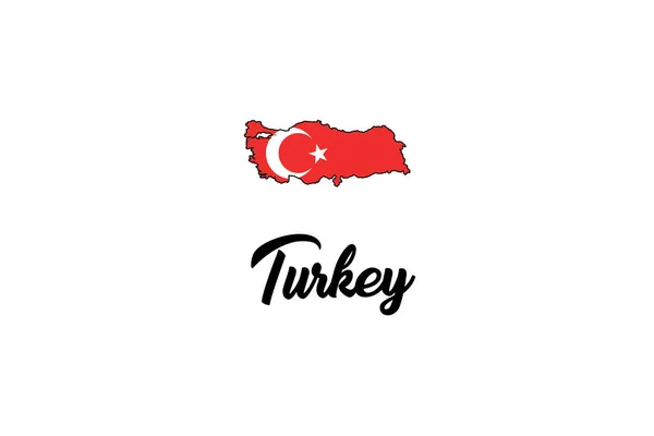 Ilustración de Turquía en forma de país — Vector de stock