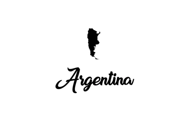 Ilustración de Argentina en forma de país — Vector de stock